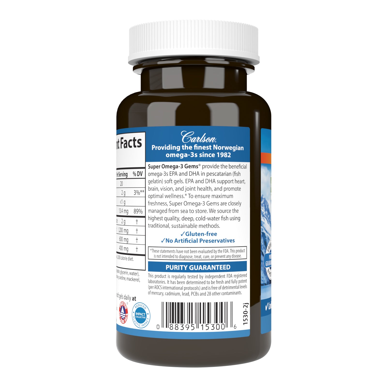 Best Fish Oil Without Gelatin: Carlson Super Omega-3 Gems®