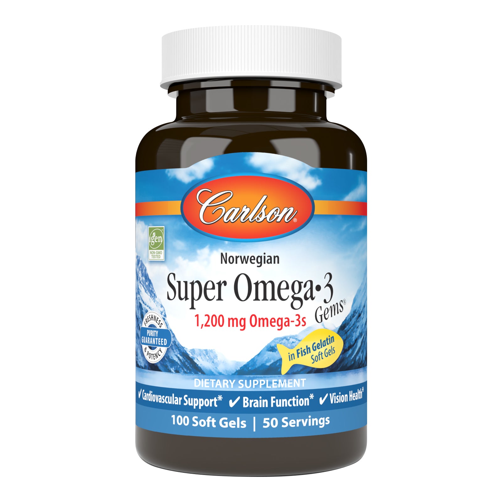 Best Fish Oil Without Gelatin: Carlson Super Omega-3 Gems®