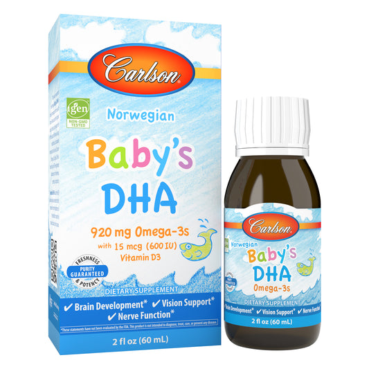 The beneficial omega-3 DHA supports healthy brain, vision, and nervous system development in growing children. infant dha supplement, baby dha, dha for infants.