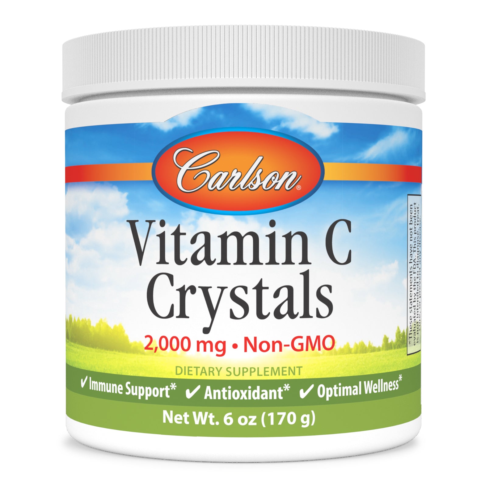 Non-GMO Powder Vitamin C Crystals for Immune Support | Carlson Labs