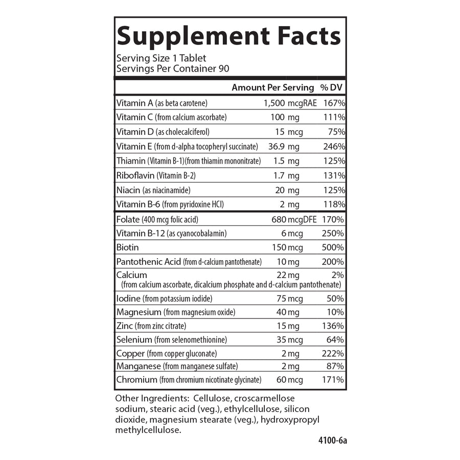 Supplement Facts for GLP-1 Core