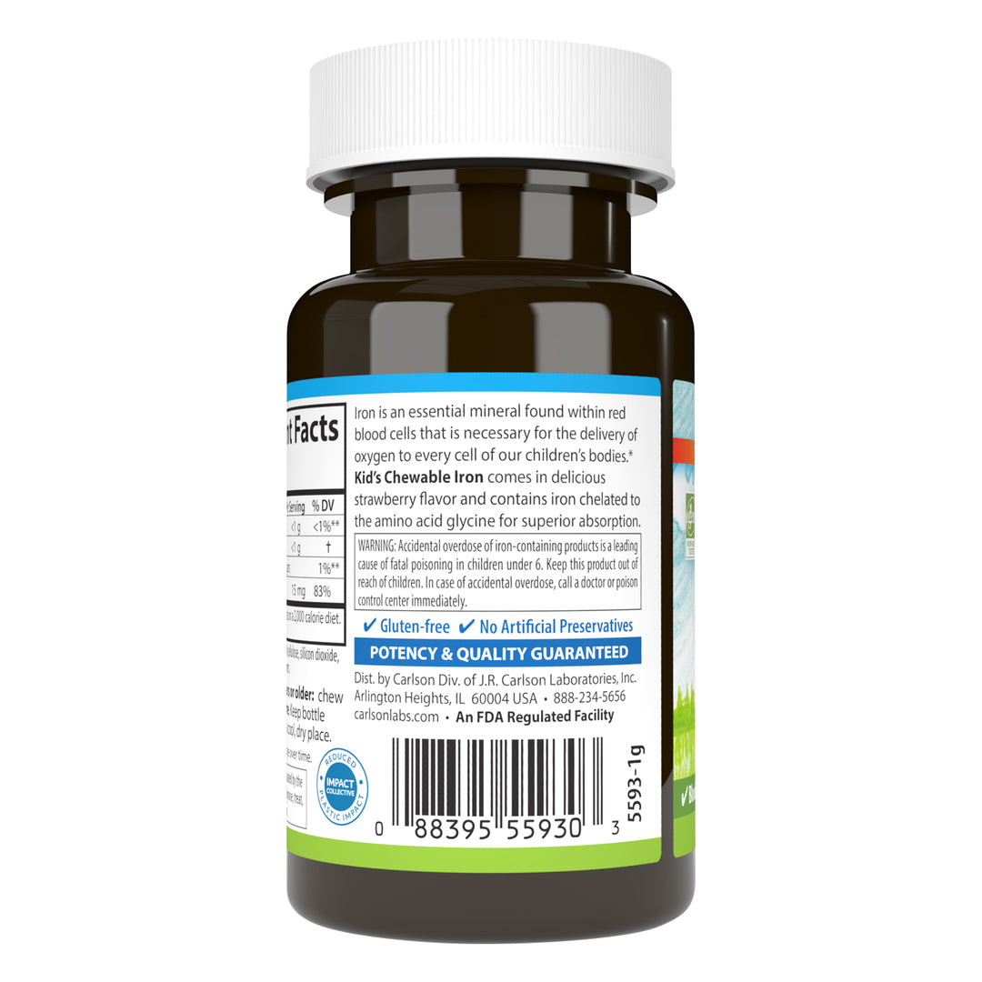 Kid's Chewable Iron, Strawberry