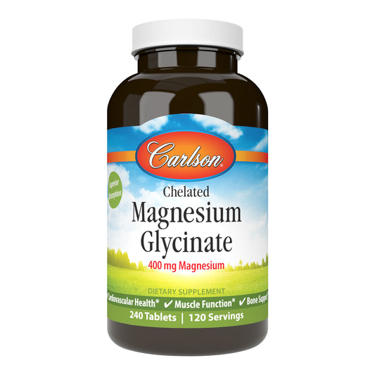 sku_5622-UPC Chelated Magnesium Glycinate contains magnesium bound to the amino acid glycine to promote optimal absorption. carlson magnesium glycinate, magnesium glycinate 400 mg benefits, chelated magnesium glycinate