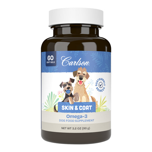 Dogs rely on dietary omega-3s to support the natural condition of their skin and coat. Our Skin &amp; Coat Soft Gels provide&nbsp;EPA and DHA from wild caught fish to help maintain normal skin moisture, coat softness, and overall wellness. 