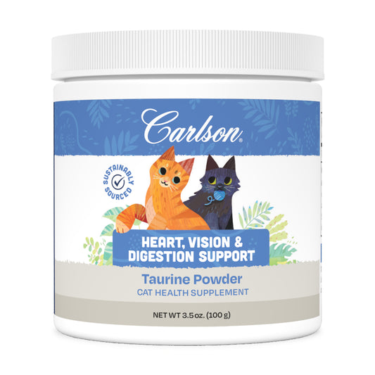 Taurine is an essential nutrient that cats cannot make on their own, so they must get it from their diet. Our Taurine&nbsp;powder provides a measurable, reliable daily source to support normal heart function, healthy vision, and overall&nbsp;wellness. 