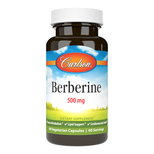 Berberine supports healthy glucose and lipid levels already within the normal range and promotes healthy cardiovascular and immune  function.A single vegetarian capsule provides 500 mg of Berberine, the dose used in clinical trials.