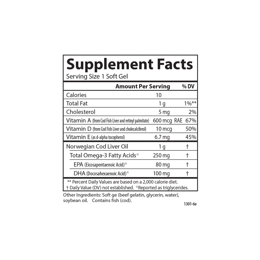 Cod Liver Oil Gems, Super 1,000 mg