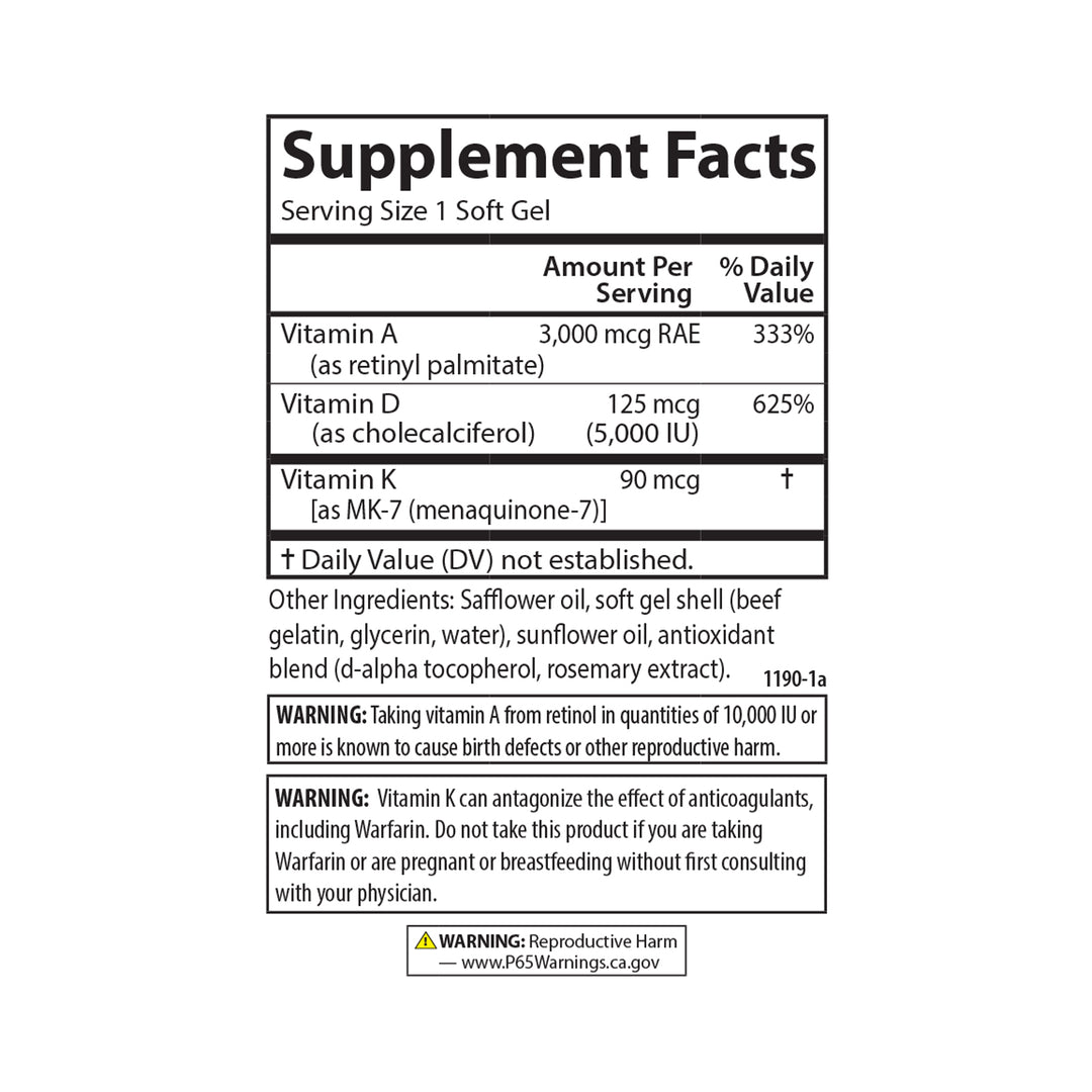 Vitamins A • D3 • K2