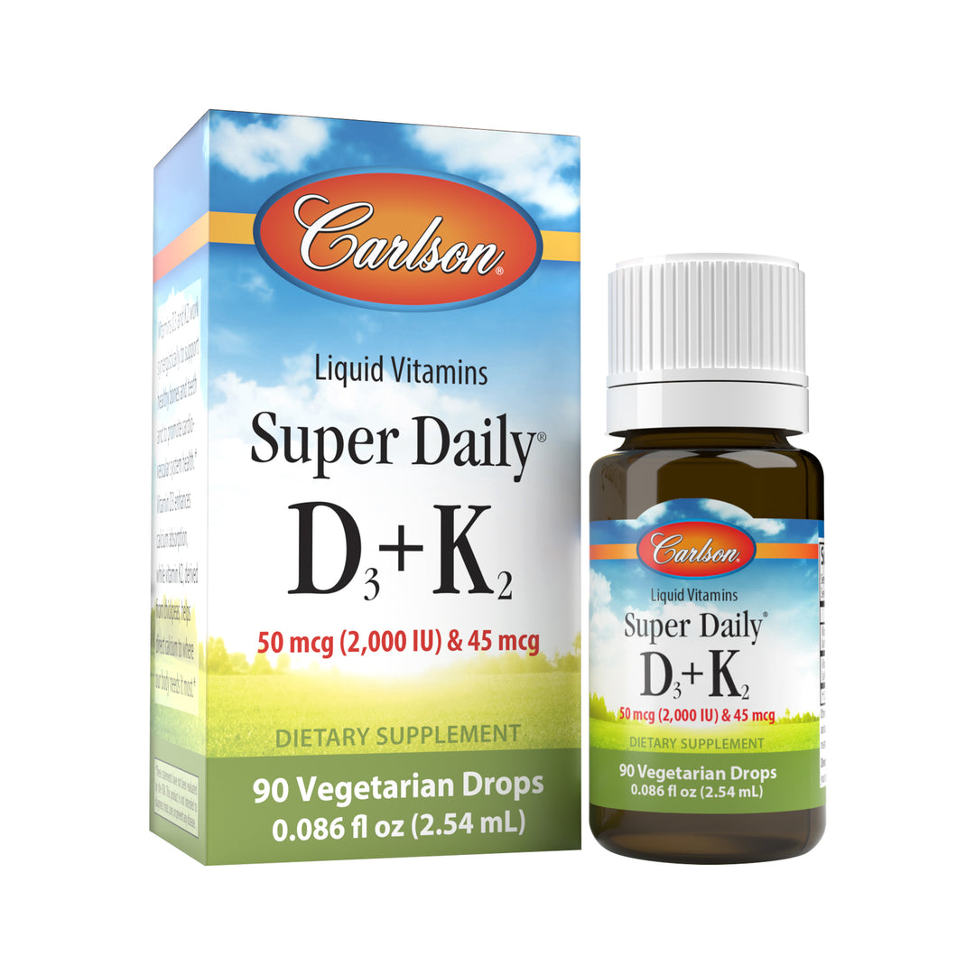 Super Daily® D3 + K2 2,000 IU (50 mcg) & 45 mcg