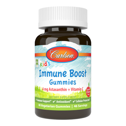Kid's Immune Boost Gummies provide 4 mg of astaxanthin and 100 mg of vitamin C in a single gummy to promote healthy immune system function. immune booster for kids, childrens immune support