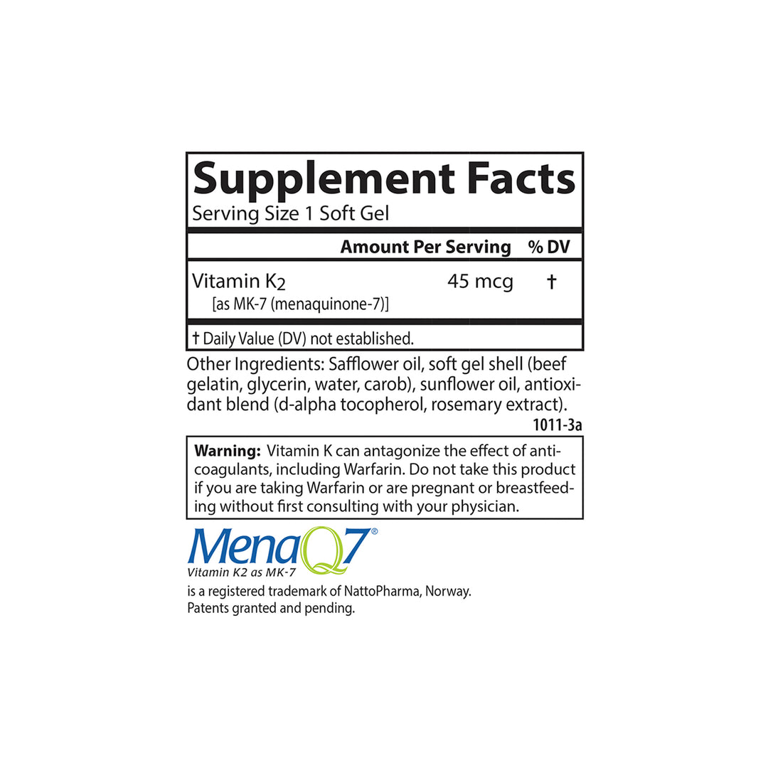 Vitamin K2 as MK-7 45 mcg