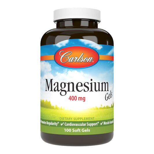 Magnesium Gels provide 400 mg of magnesium per soft gel, which supports healthy blood vessels and promotes healthy muscle function. sku_5201-UPC magnesium gel, magnesium 400 mg small pills