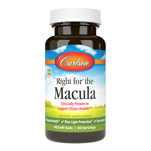 Right for the Macula provides 1,000 mg of DHA; 20 mg of lutein; and 4 mg of zeaxanthin isomers. sku_8686-UPC maculas, zeaxanthin isomers