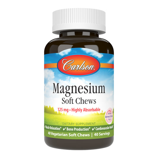 Magnesium Soft Chews in delicious natural berries and creme flavor are made with magnesium citrate, a form of magnesium that's easily absorbed, gentle, and effective. magnesium chews, chewable magnesium citrate, chewable magnesium supplements