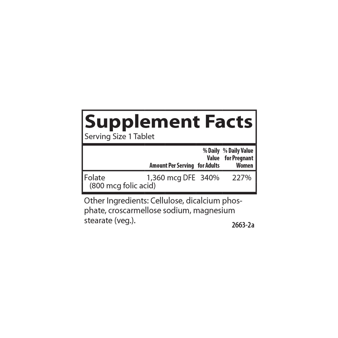 Folic Acid 800 mcg