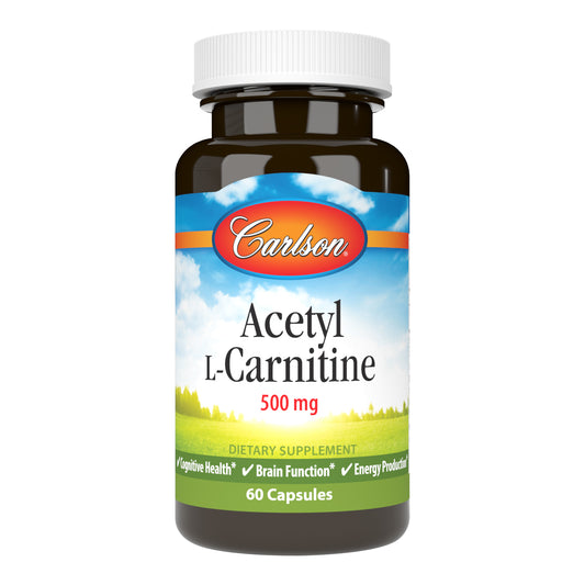 Carlson Acetyl L-Carnitine is a modified amino acid that supports cognitive health, brain function, and energy production. sku_7920-UPC