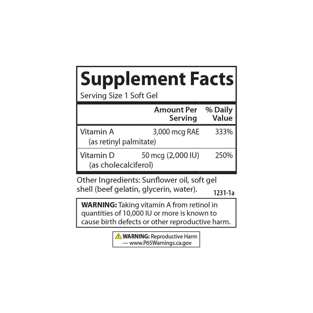 Vitamins A & D 10,000 IU + 2,000 IU