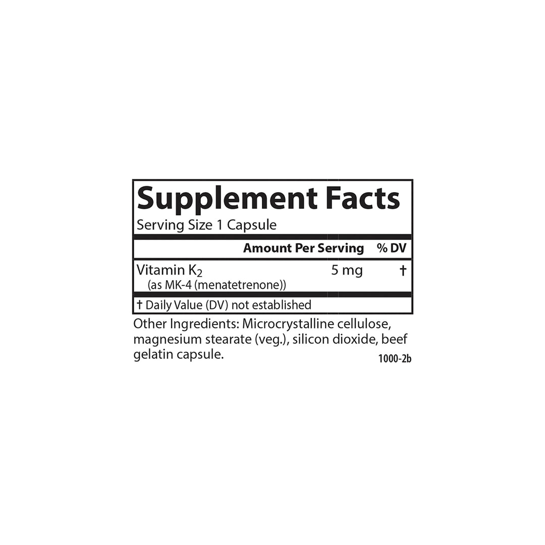 Vitamin K2 as MK-4 5 mg