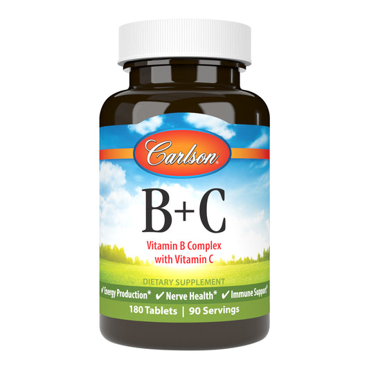 B + C is an excellent source of B complex vitamins, which support energy production and nervous system health. It also provides vitamin C to promote healthy immune function. sku_2013