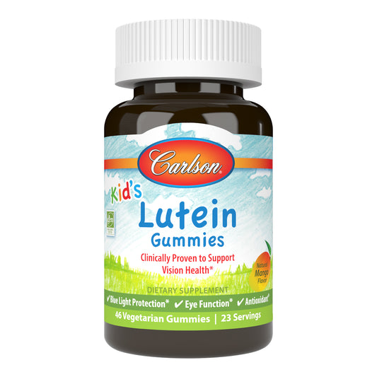 Kid's Lutein Gummies are specially formulated with Lutemax 2020®, which provides lutein, zeaxanthin (RR-zeaxanthin), and meso-zeaxanthin (RS-zeaxanthin) – three carotenoids that serve as powerful antioxidants and are clinically proven to support eye health by filtering high-energy blue light from digital devices and indoor/outdoor light.