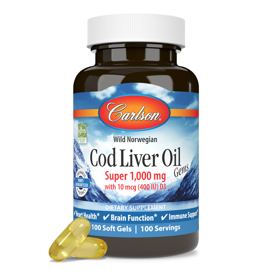 Cod Liver Oil Gems, Super 1,000 mg