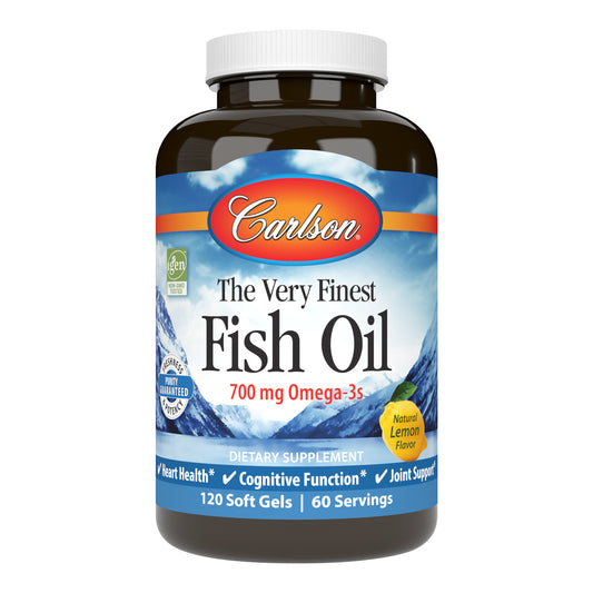 The Very Finest Fish Oil provides the beneficial omega-3s EPA and DHA which offer many health benefits, such as promoting heart, brain, vision, and joint health. sku_1631-UPC